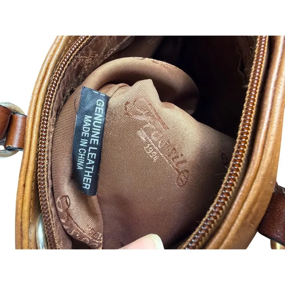 Fossil Light Brown Pebbled Leather Mini Satchel Bag Handbag